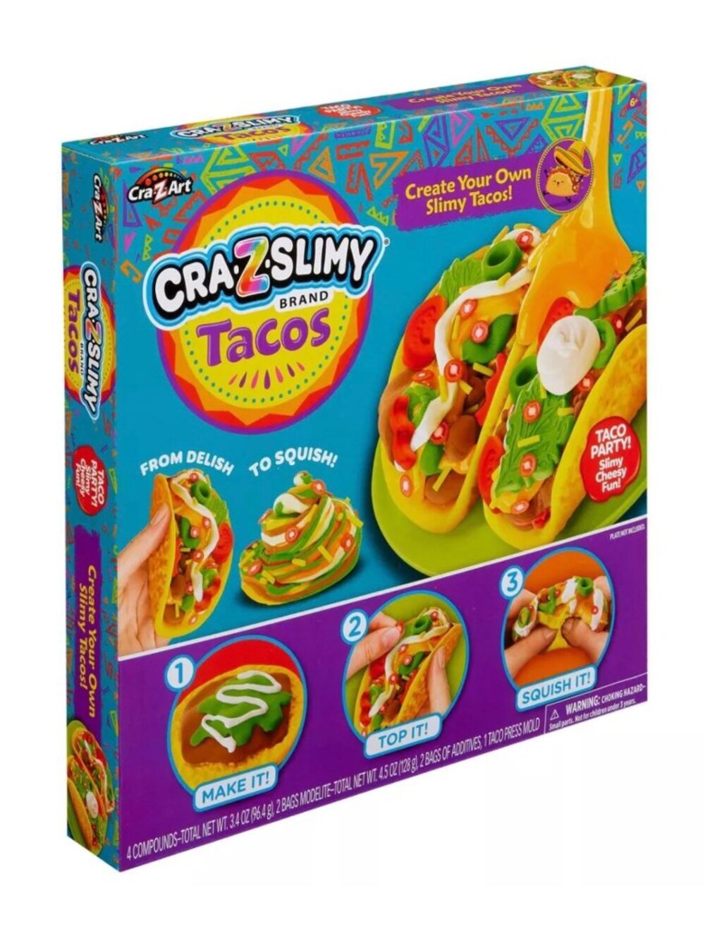 Cra-Z-Slimy Taco Slimes and Putties: 8-Piece Set Focuses on Creativity